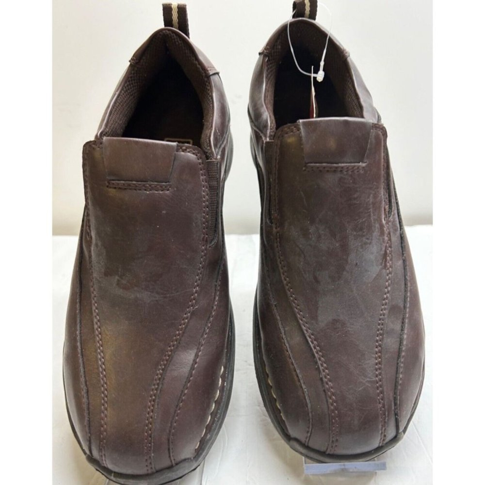 Men's Faded Glory Casual Loafer Shoes Size 9 Brown Pull On Cushion Insole